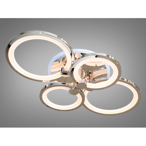LED-люстра з диммером і кольоровою підсвіткою, колір хром, 100W (арт. 8022/4HR 3col dim)