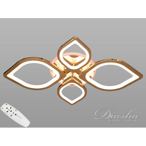 Потолочная светодиодная люстра с диммером 105W (арт. 8073/2+2G 3col dim)