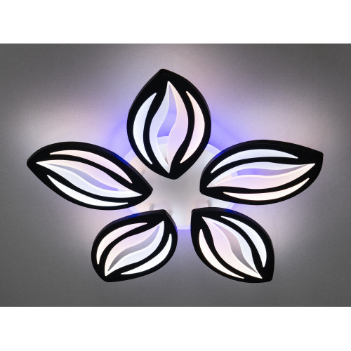 Світлодіодна люстра з димером та led підсвічуванням, 75W (арт. 8092/5BK 3col dim)