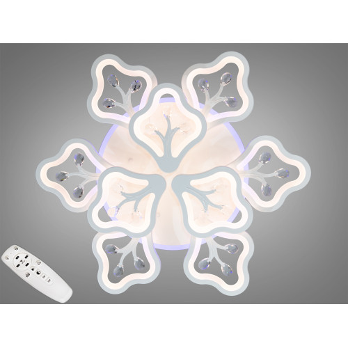 Потолочная LED-люстра с диммером и цветной подсветкой, 165W (арт. 8149/6+3WH 3col dim)
