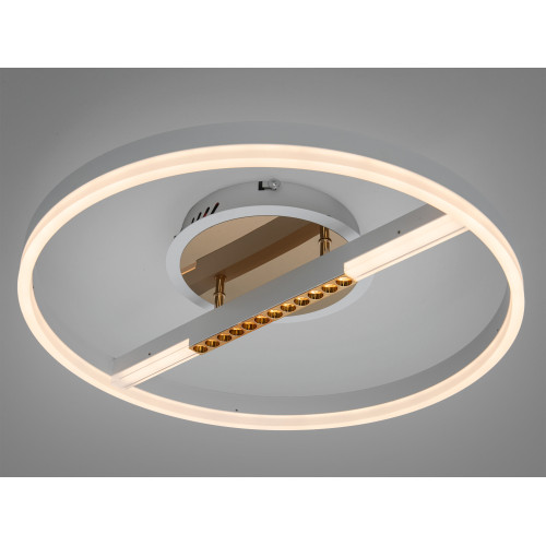 Потолочная люстра Diasha бело-золото 8кв пульт (арт. 2533WH+BK dimmer)