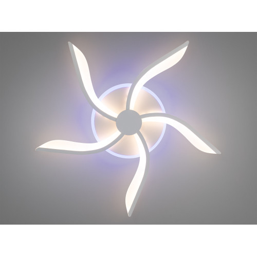 Стельова led люстра з пультом, підсвіткою, 53W, біла (арт. 2480/5WH 3col dim)