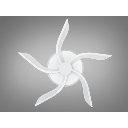 Стельова led люстра з пультом, підсвіткою, 53W, біла (арт. 2480/5WH 3col dim)