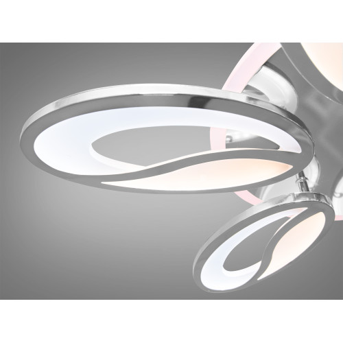 LED-люстра с диммером и цветной подсветкой, цвет хром, 105W (арт. 8090/6HR 3col dim)