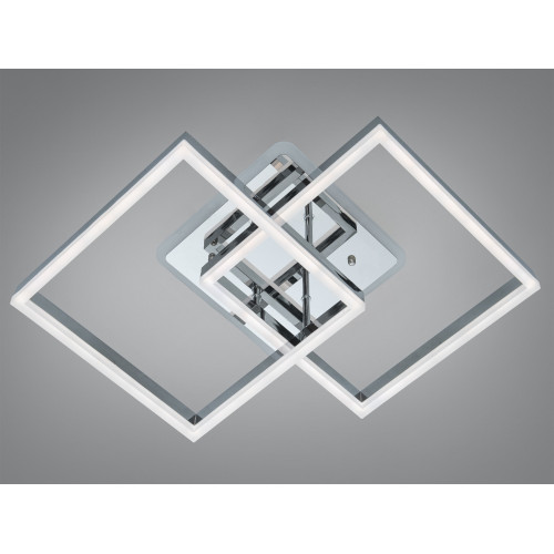 Стельова LED люстра пульт 64Вт хром 11 квадратів (арт. 2546HR LED 3color dimmer)