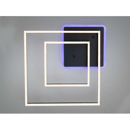 Стельова LED люстра чорна 84W димер пульт (арт. 2550WH LED 3color dimmer)