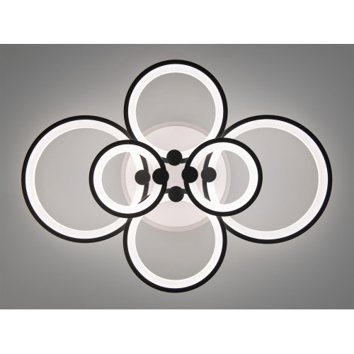 Потолочная LED-люстра с диммером и подсветкой, 135W (арт. 8022/6WH 3col dim)