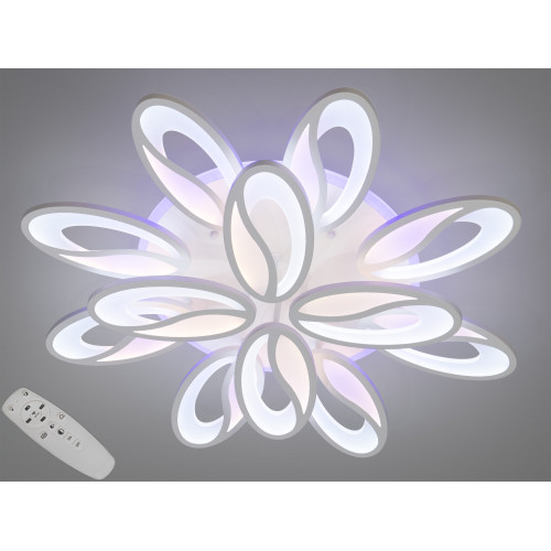 Потолочная LED люстра с диммером и подсветкой, 190W (арт. 8090/8+4WH 3col dim)