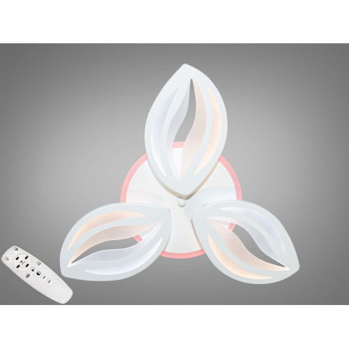 Стельова люстра з димером і підсвічуванням, 65W (арт. 8092/3WH 3col dim)