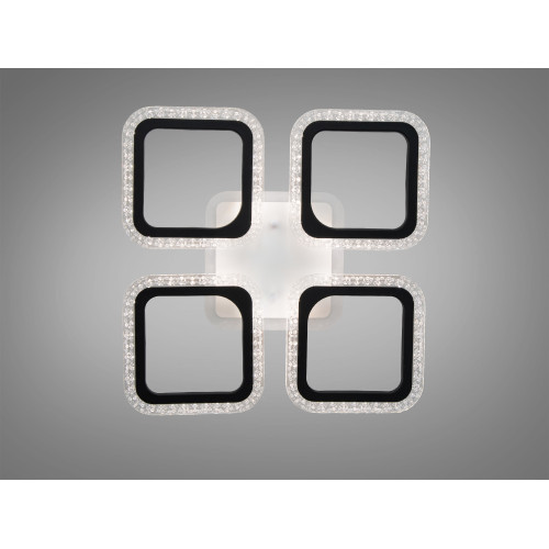 LED люстра черная 55W пульт диммер 4 мод (арт. AS8170/4BK 3col dim)
