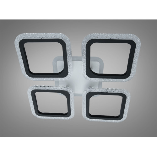 LED люстра черная 55W пульт диммер 4 мод (арт. AS8170/4BK 3col dim)