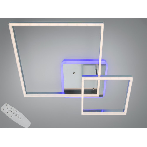 Потолочная LED люстра хром мат 84Вт пульт 14м² (арт. 2549NEW HR 3col dim)
