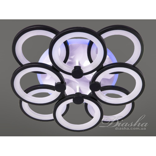Потолочная люстра с диммером и LED подсветкой, 150W (арт. 8022/4+4BK 3col dim)