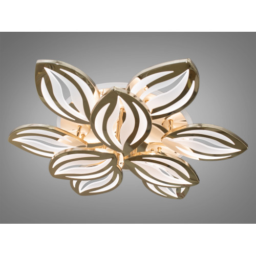 Потолочная люстра с диммером и LED подсветкой, цвет золото, 165W (арт. 8092/6+3G 3col dim)