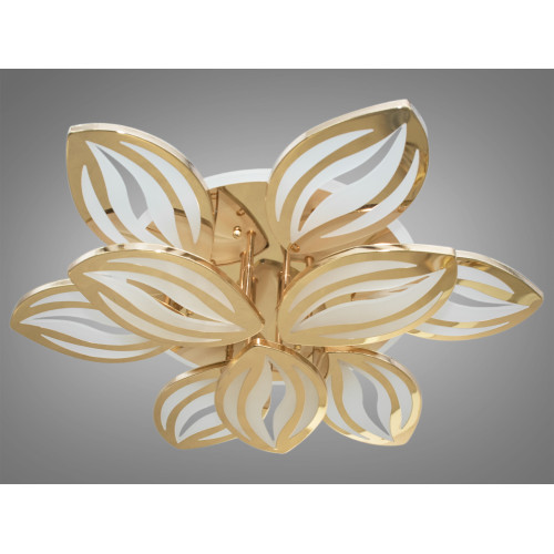 Потолочная люстра с диммером и LED подсветкой, цвет золото, 165W (арт. 8092/6+3G 3col dim)
