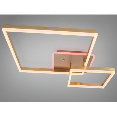 Стельова LED люстра золото 84 Вт пульт 15 м² (арт. 2549G LED 3color dimmer)