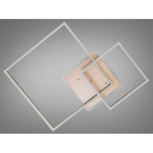 Стельова LED люстра золото 84 Вт пульт 15 м² (арт. 2549G LED 3color dimmer)