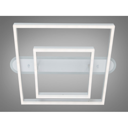Світлодіодна люстра біла 86 Вт пульт 2 плафони (арт. 2551BK LED 3color dimmer)