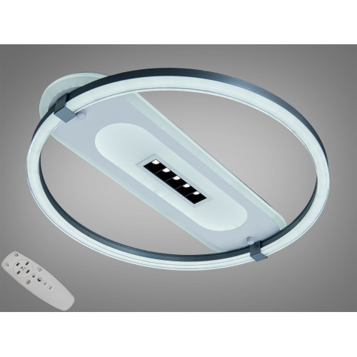 Люстра потолочная LED Diasha бело черная 48W пульт (арт. 5140/500GR)