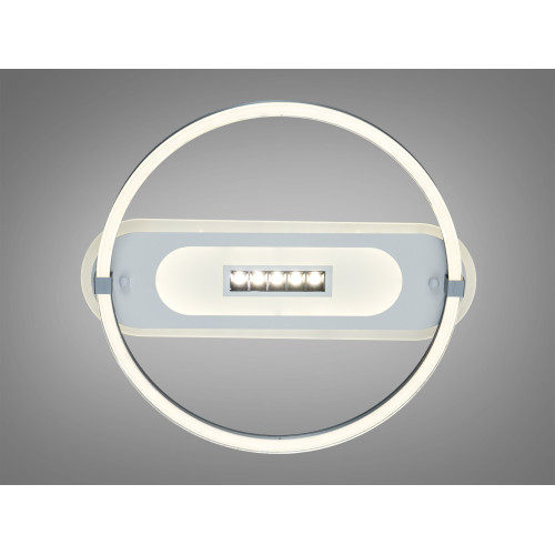 Люстра потолочная LED Diasha бело черная 48W пульт (арт. 5140/500GR)