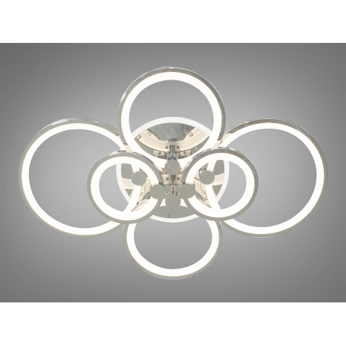 LED-люстра з диммером і кольоровою підсвіткою, колір хром, 135W (арт. 8022/6HR 3col dim)