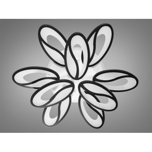 Потолочная LED-люстра с диммером и подсветкой, 150W (арт. 8090/6+3BK 3col dim)