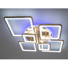 LED люстра на пульті з димером і різнобарвним підсвічуванням, 150W (арт. 8160/6G LED 3color dimmer)