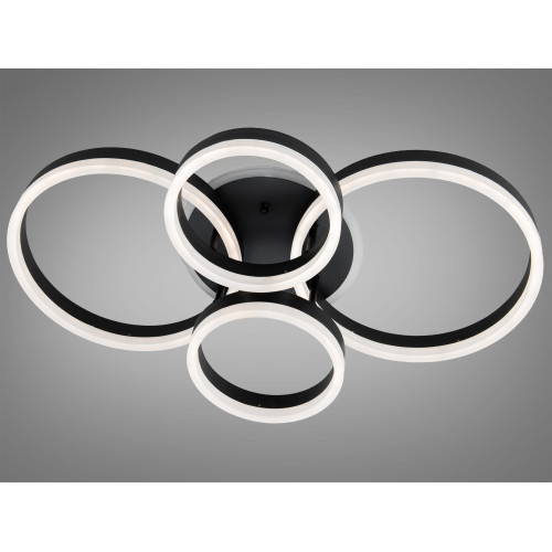 Люстра Diasha Rings чорна LED 4 кільця димер (арт. 2542WH LED 3color dimmer)