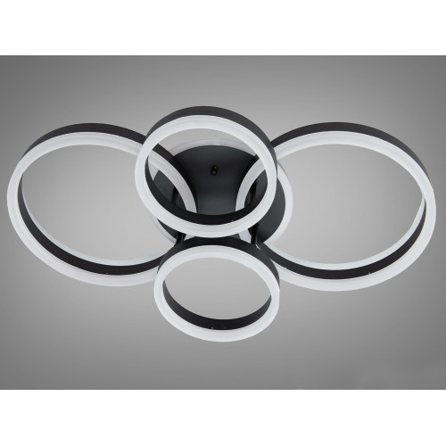 Люстра Diasha Rings чорна LED 4 кільця димер (арт. 2542WH LED 3color dimmer)