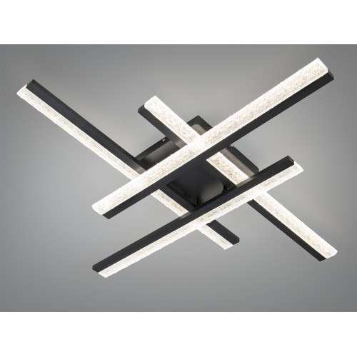 Потолочная LED люстра Diasha MX3068 57W черный акриловые рассеивател (арт. MX3068/4BK)