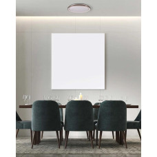 Люстра із пультом світлодіодна, стельовий світильник Goldlux 331878 Grazyna LED 1x48W 3000K/4000K/6000K 5300Lm IP44 сіра