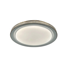 Люстра із пультом світлодіодна, стельовий світильник Goldlux 331878 Grazyna LED 1x48W 3000K/4000K/6000K 5300Lm IP44 сіра