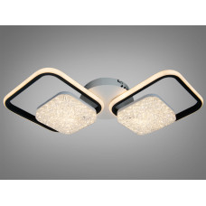 LED люстра 11 квадратов белый черный 65Вт пульт