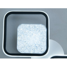 LED люстра 11 квадратов белый черный 65Вт пульт