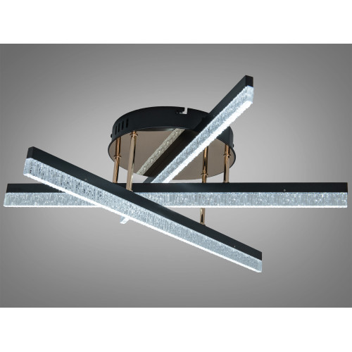 Люстра стельова LED Diasha чорна 48Вт до 8м² (арт. SX1007/3BK)