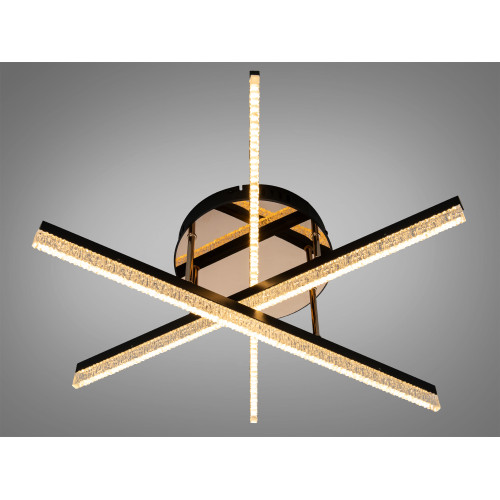 Люстра стельова LED Diasha чорна 48Вт до 8м² (арт. SX1007/3BK)