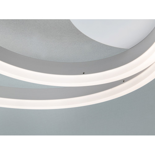 Потолочная LED люстра белая 58W два кольца диммер (арт. 2538WH dimmer)