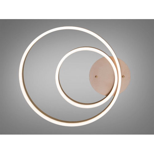 Люстра LED Diasha золото 2 кольца 58Вт диммер ПДУ (арт. 2538G dimmer)