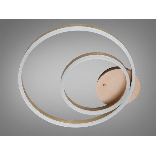 Люстра LED Diasha золото 2 кольца 58Вт диммер ПДУ (арт. 2538G dimmer)