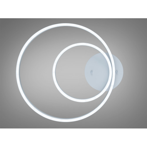 Потолочная LED люстра белая 58W два кольца диммер (арт. 2538BK dimmer)