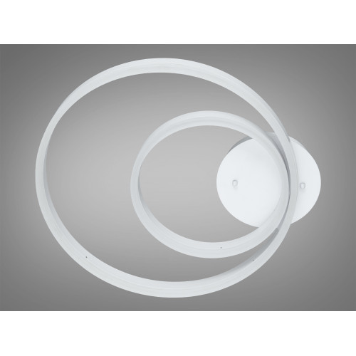Потолочная LED люстра белая 58W два кольца диммер (арт. 2538BK dimmer)