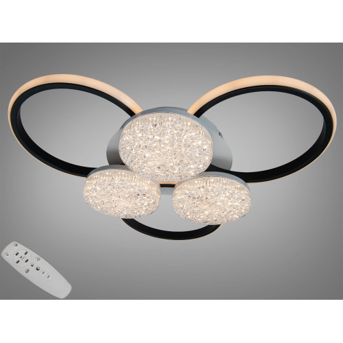 Люстра LED Diasha біло-чорна 82W пульт 3+3 (арт. 2562WH+BK DIMMER)