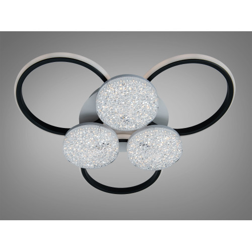 Люстра LED Diasha біло-чорна 82W пульт 3+3 (арт. 2562WH+BK DIMMER)
