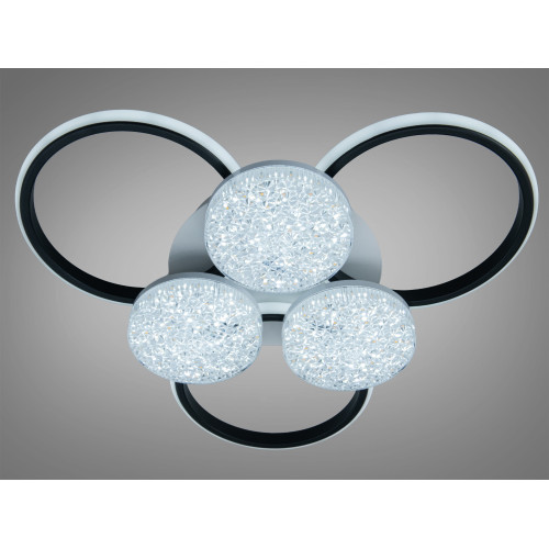 Люстра LED Diasha біло-чорна 82W пульт 3+3 (арт. 2562WH+BK DIMMER)