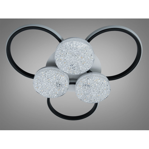 Люстра LED Diasha біло-чорна 82W пульт 3+3 (арт. 2562WH+BK DIMMER)