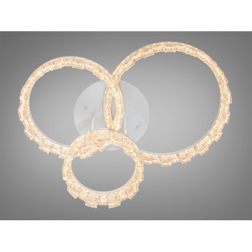 Люстра стельова LED Diasha MX78204 біла 87 Вт кільця з акрилу (арт. MX78204/1+1+1WH)