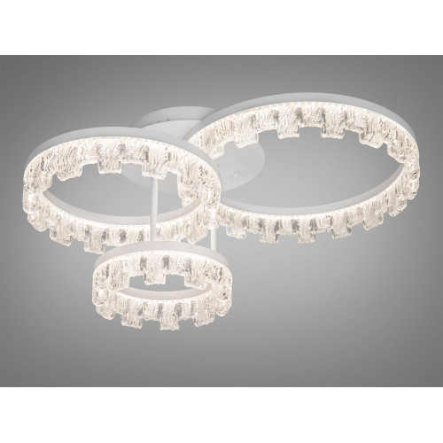 Люстра стельова LED Diasha MX78204 біла 87 Вт кільця з акрилу (арт. MX78204/1+1+1WH)