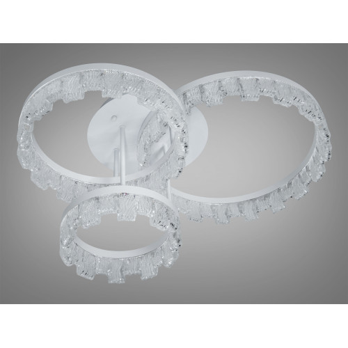 Люстра стельова LED Diasha MX78204 біла 87 Вт кільця з акрилу (арт. MX78204/1+1+1WH)