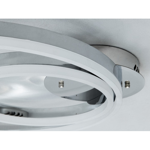 Світлодіодна люстра кільця хром 58 Вт вимикач (арт. 2538HR dimmer)