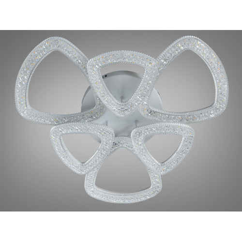 Потолочная LED люстра белая 75W 6 модулей (арт. 6633/3+3BK)